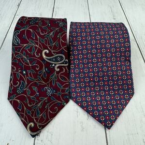 VTG Christian Dior Monsieur Silk Paisley/Geometric Pattern Neck Tie Mens USA